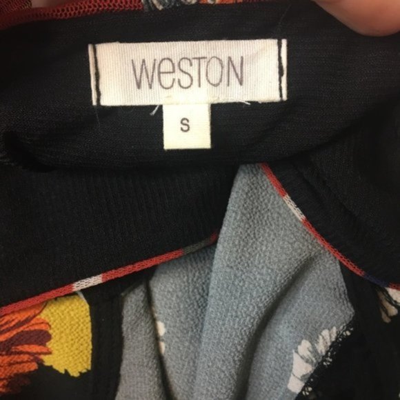 Weston Anthropologie Tank Top Crochet Mixed Print - Picture 6 of 8